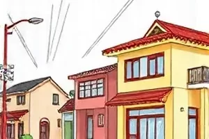 妖精漫画首页主推封面：条漫《星屑拾荒者》首屏整页画格，少年在废弃轨道站拾取卫星碎片