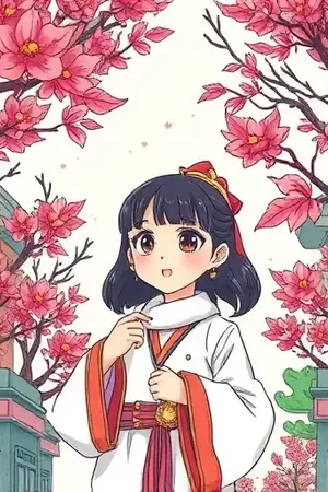 条漫《雾中列车时刻表》封面，浓雾中亮着暖灯的旧式列车车厢