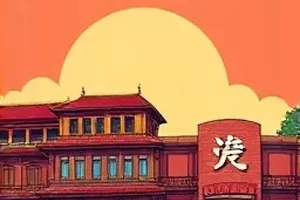条漫《玻璃灯塔守夜人》封面，玻璃瓶装海雾的灯塔与夜光海面